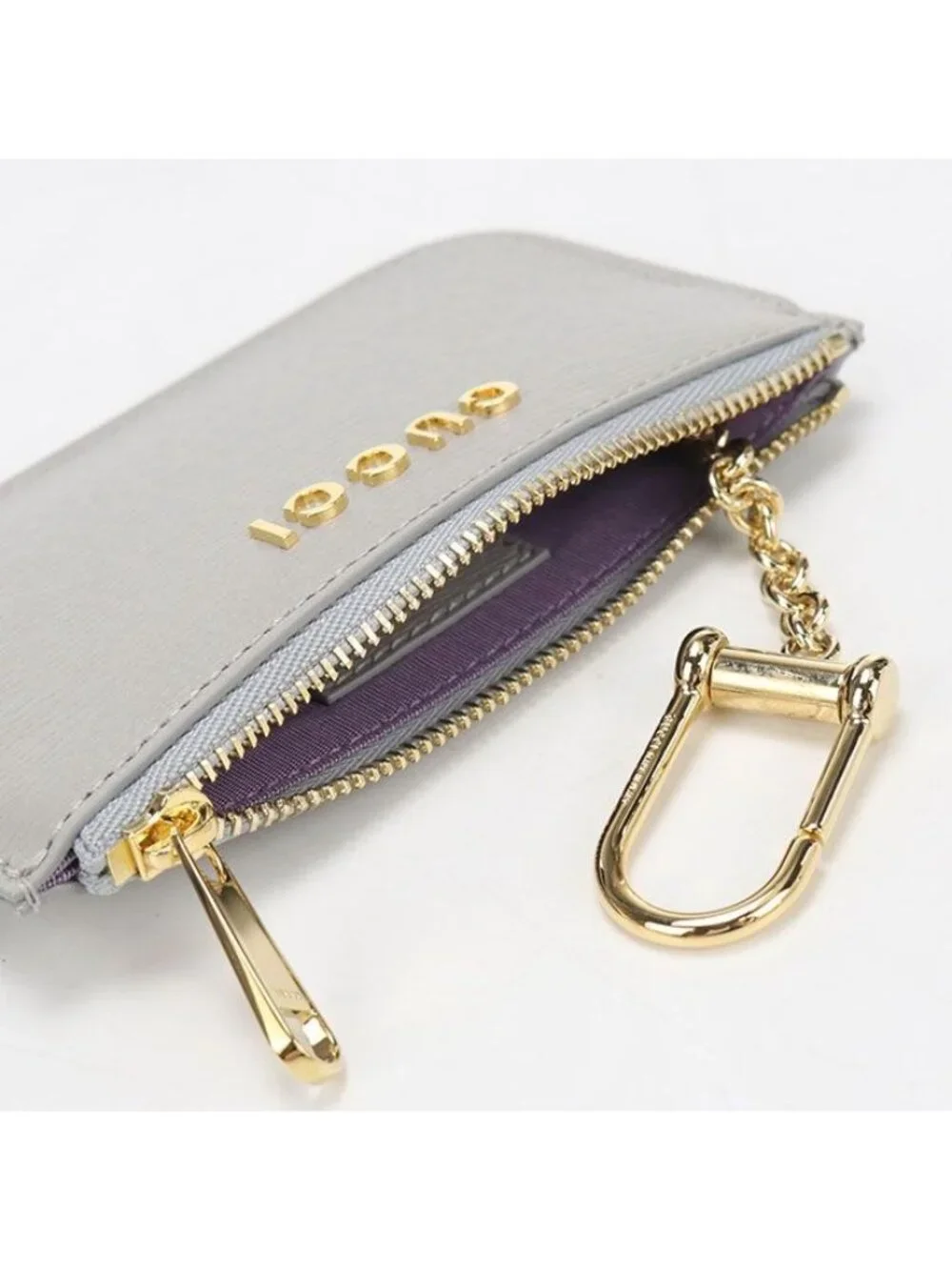 Gucci Zip Key Case Script Coin Purse Leather - Picture 5 of 6